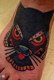 pėdos leopardo tatuiruotės modelis