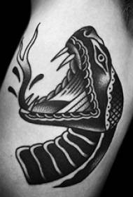 τατουάζ Φίδι μαγεία ποικιλία μαύρο γκρι τατουάζ τσίμπημα τέχνασμα φίδι τατουάζ μοτίβο