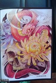 „Viper Chrysanthemum“ tatuiruotės raštas