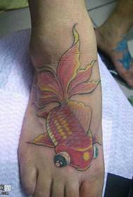 foot goldfish tattoo pattern