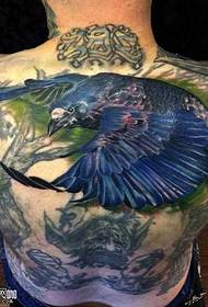 padrão de tatuagem de pombo de volta