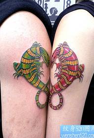 Big Lizard Couple Tattoo Pattern