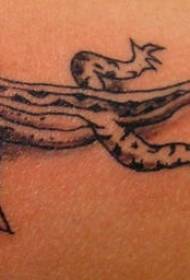 Realistic Black Lizard Tattoo Pattern
