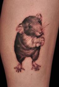noha roztomilé realistické myš tetovanie obrázok