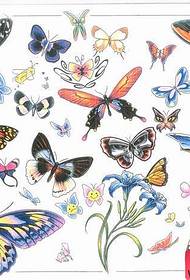 Pillangó tetoválás minta