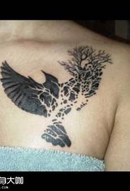 chest crow tattoo Tattoo pattern