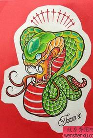 lijepo popularan rukopis u obliku tetovaže zmija