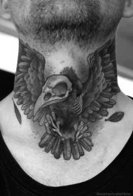Mies kaula musta harmaa korppi tatuointi kuva