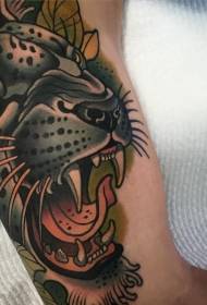patrún tattoo ceann liopard dath scoile nua