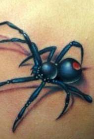 Tatuiruotės su voru formos voratinklis: Alternatyvus klasikinis nugaros spalvos vorų tatuiruotės modelis 133206 - katės tatuiruotės modelis: juosmens katės tatuiruotės modelis
