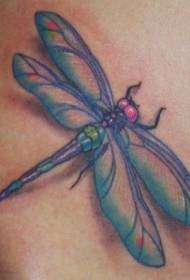 kaunis sininen sudenkorento tatuointikuvio