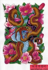 full back snake tattoo pattern