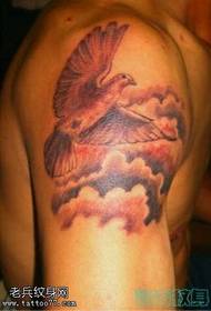 arm pigeon tattoo pattern