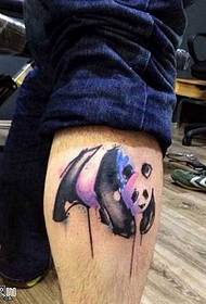 Leg Panda Tattoo Pattern