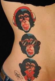 Tíz állatöv majom tetoválás minta
