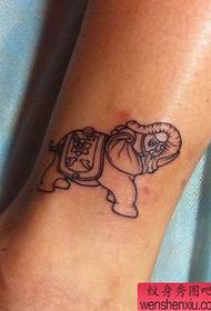 elephant tattoo pattern like leg girl