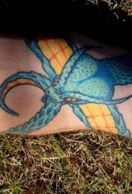 Úhel modrý had tetování vzor