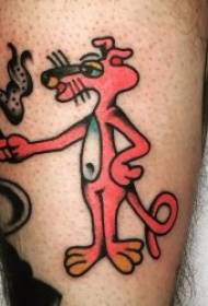 patrón de tatuaxe de leopardo rosa chea de rosa Patrón de tatuaxe de leopardo travieso