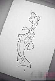 μαύρο σκίτσο γραμμή δημιουργική προσωπικότητα μικρό ζώο δελφίνι τατουάζ χειρόγραφο