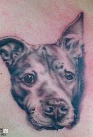 Chest Dog Tattoo Pattern