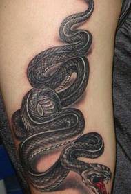 Snake Tattoo Patroon: Klassieke aantreklike arm slang tatoeëring patroon