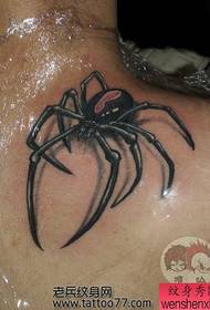 popularny alternatywny wzór tatuażu z powrotem pająka