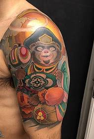 shoulder monkey tattoo pattern