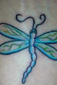 Simple dragonfly tattoo pattern