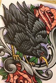 móda klasický dobre vyzerajúci vrana tetovanie rukopis obrázok obrázok