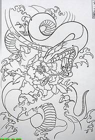 horrible snake manuscript material pattern