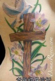 περικοπή σταυρό περιστέρι εικόνα τατουάζ εικόνα