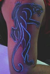 Párduc fluoreszkáló tetoválás minta