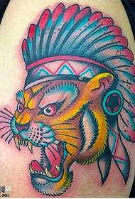 вооружена шема на тетоважа на леопард