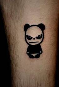 leg evil totem small Panda tattoo pattern