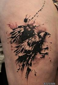 a trend of classic ink style crow tattoo