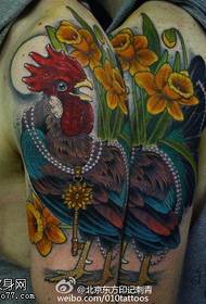 shoulder cock tattoo pattern