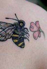 small fresh bee tattoo pattern