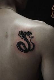 a totem of the shoulder Snake tattoo pattern