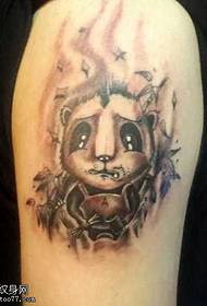 bracciu panda cute pattern di tatuaggi