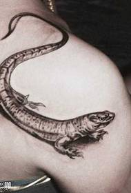 Shoulder Lizard Tattoo Model