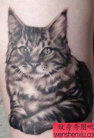 cute cat tattoo pattern