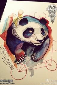 Tattoo show to share a creative color Panda tattoo works