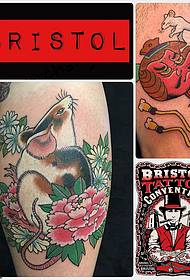 vzorec tetovaže stegna miške