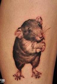 leg cute little mouse tattoo pattern