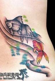 waist goldfish tattoo pattern