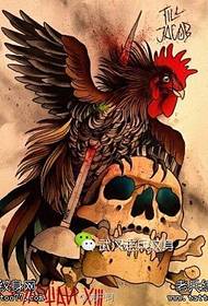 color botho cock skull tattoo manuscript mokhoa