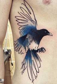 waist small pigeon tattoo pattern