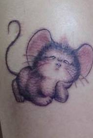 cute little mouse tattoo pattern