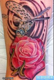 leg rose dragonfly tattoo tattoo