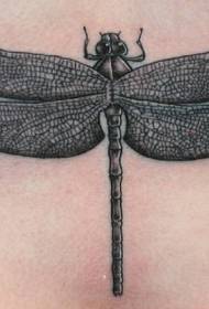 black gray exquisite dragonfly tattoo pattern